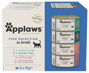 Applaws Multipack Latas en caldo para gatos Selección de pescado 12x70g CUP