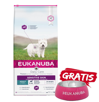 Eukanuba Daily Care Adulto Piel Sensible 12kg + ¡Cuenco GRATIS!