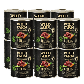 WILD FARM Monoprotein Beef 12x800g pienso hipoalergénico para perros