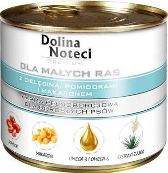 Dolina Noteci Premium para perros pequeños con ternera, tomate y pasta 185g