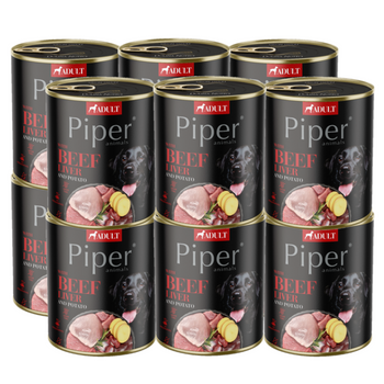 DOLINA NOTECI Piper para perros con hígado de buey y patatas 12x800g