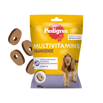 PEDIGREE Multivitaminas Digestión alimento complementario para perros adultos, sabor pollo 180 g