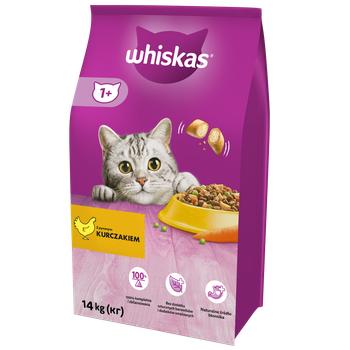 WHISKAS Comida Seca para Gatos 1+ con Pollo 14kg