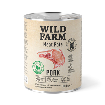 WILD FARM Pate Cerdo 800g comida para perros sin gluten