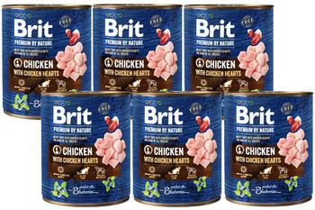 Brit Premium By Nature Pollo con Corazones de Pollo 6x800g