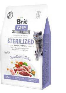 Brit Care Cat Grain-Free Sterilised Control de Peso con Pato y Pavo 2kg