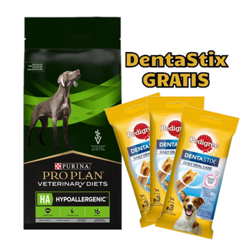 PRO PLAN Veterinary Diets HA Alimento seco hipoalergénico para perros 7 kg + 3x DentaStix GRATIS!