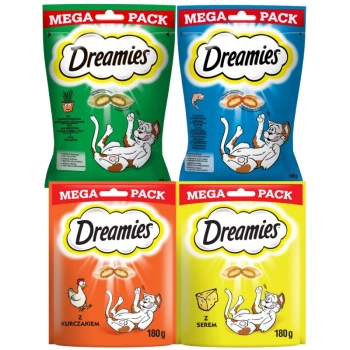 DREAMIES Mega Pack 4x180g - Golosinas para gatos con mezcla de sabores