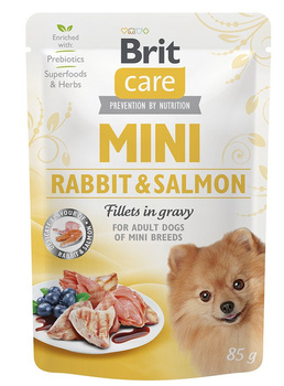 Brit Care Mini Filetes en Salsa de Conejo y Salmón 85g