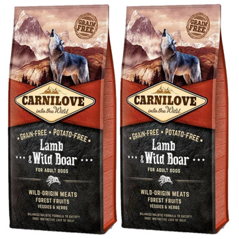Carnilove Cordero y Jabalí Para Adultos 2x12kg