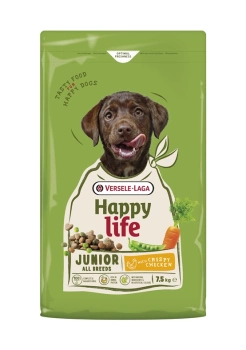 VERSELE-LAGA Happy Life Junior Pollo 7,5 kg - alimento para cachorros y perros jóvenes con aves de corral