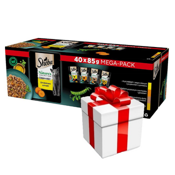 Sheba Nature's Collection Poultry Jelly Flavours - comida húmeda para gatos 40x85g + SORPRESA PARA EL GATO