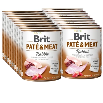 Brit Pate y Carne con Conejo 18x800g