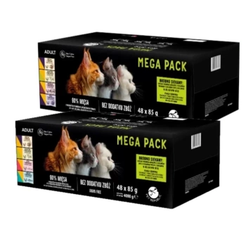 PetRepublic comida húmeda para gatos trozos en salsa delicada MIX sabores carne 96x85g