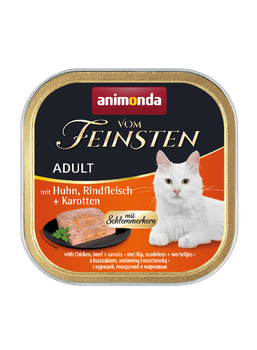 Animonda Vom Feinsten Gato Adulto Pollo, Ternera y Zanahorias 100g
