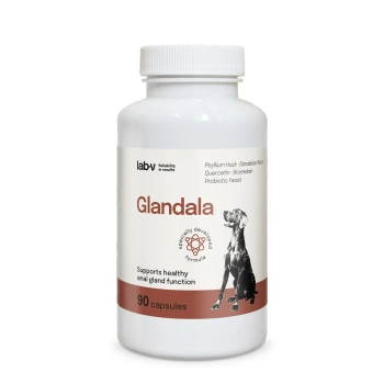 Lab-v Glandala - Apoyo para el buen funcionamiento de las glándulas perianales y el tracto digestivo para perros 90 cápsulas