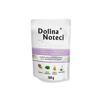 Dolina Noteci Premium para perros pequeños con conejo, judías y arroz 10x100g
