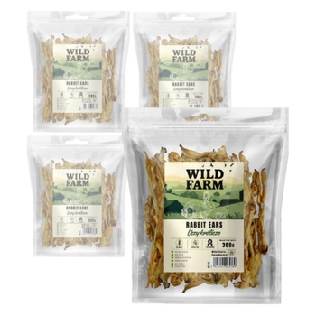 WILD FARM orejas de conejo 4x300g golosinas para perros