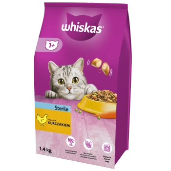 WHISKAS Sterile Comida Seca para Gatos 1+ Después de la Esterilización con Pollo 1.4kg