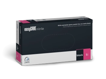 Guantes de nitrilo sin polvo, talla S - negro