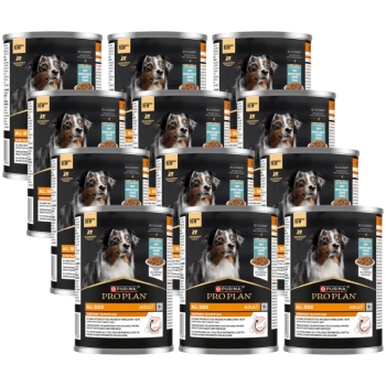 PRO PLAN Everyday Nutrition Alimento para perros adultos rico en pescado en gelatina 12x400 g
