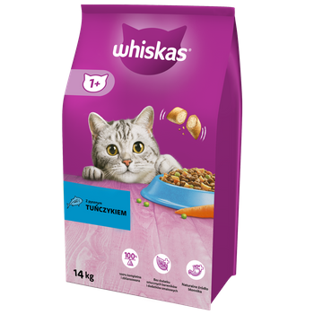 WHISKAS Comida Seca para Gatos 1+ con Atún 2x14kg