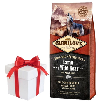 Carnilove Cordero y Jabalí Para Adultos 12kg + ¡Sorpresa para el Perro GRATIS!