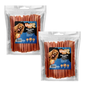 UNIQ PETS snacks para perros 2x500g Palitos de cordero