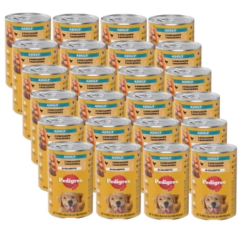 PEDIGREE Adult lata 24x1200g - alimento húmedo completo para perros adultos, con pollo en gelatina