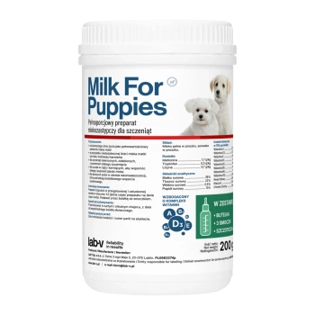 LAB-V Milk For Puppies - sustituto de leche para cachorros 200g-Kit con biberón y tetinas