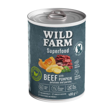 Wild Farm Superfood Beef 400g pienso para perros sin cereales