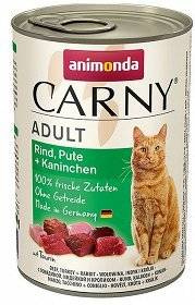 Animonda Cat Carny Adulto Ternera, Pavo y Conejo 400g